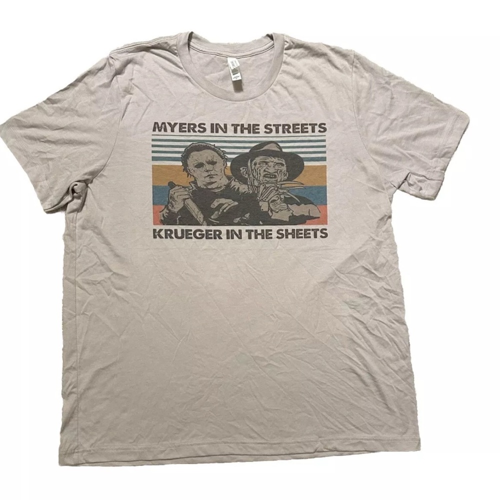 Myers In The Streets Krueger In The Sheets Shirt Size XL